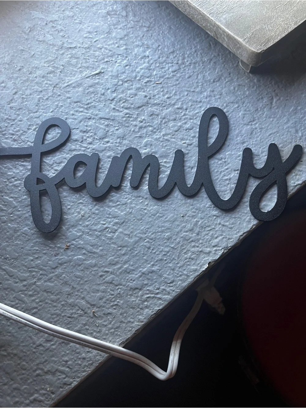 Family Script Wall Word - Black Home Wall Decor